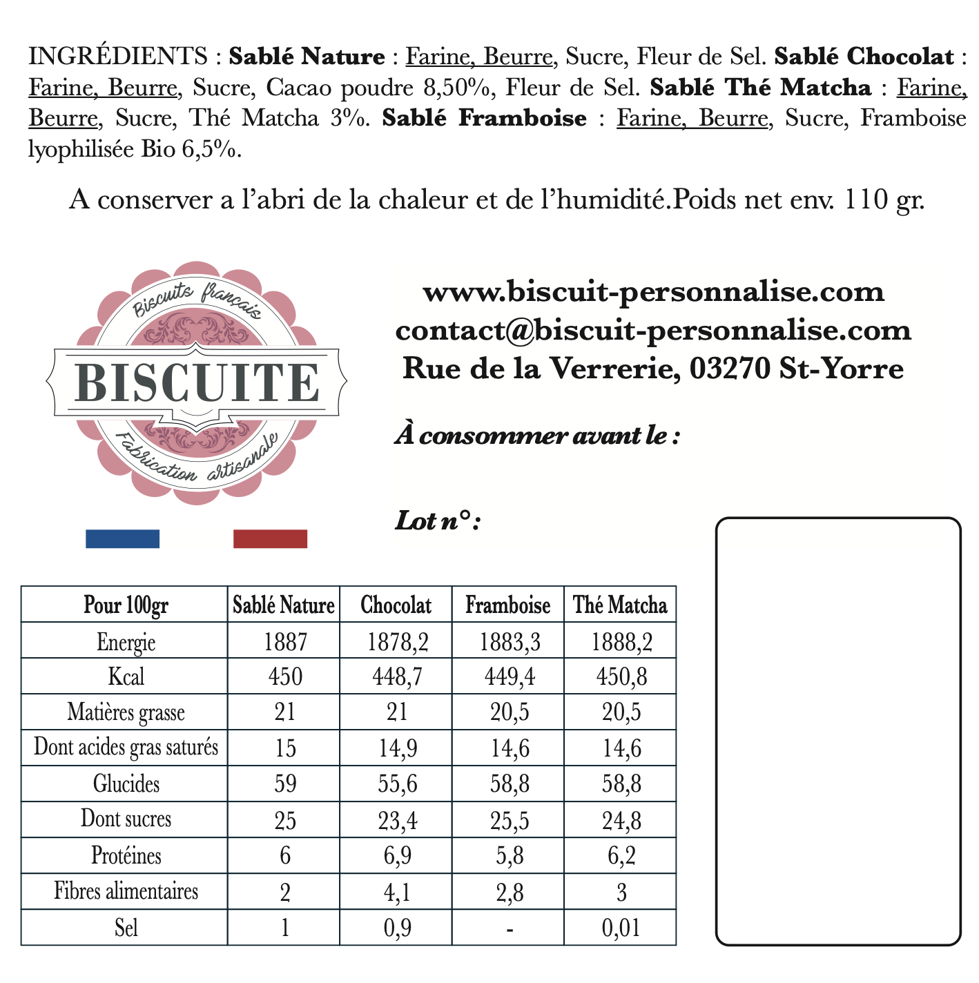 Boite découverte - Mini Biscuits x25
