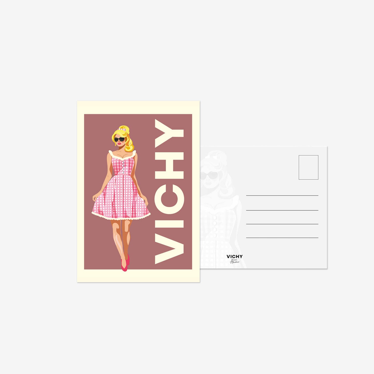 Carte Postale "Mademoiselle Vichy"