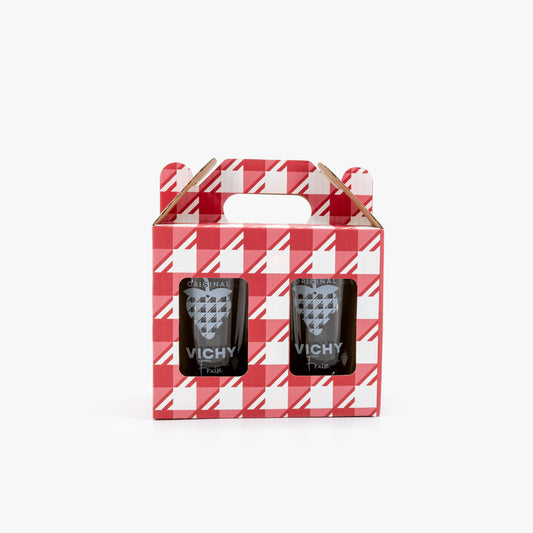 Duo - Verres Vichy Fraise