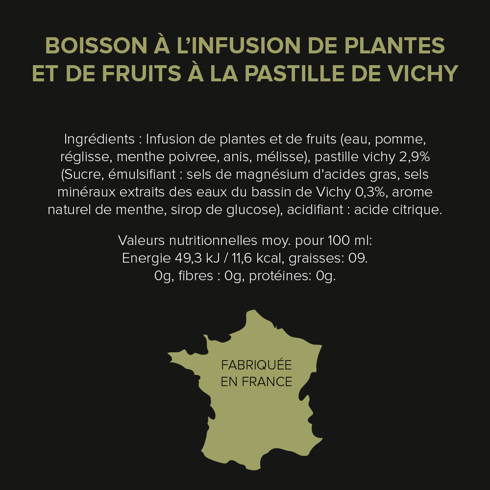 Tisane glacée - Pastille de Vichy