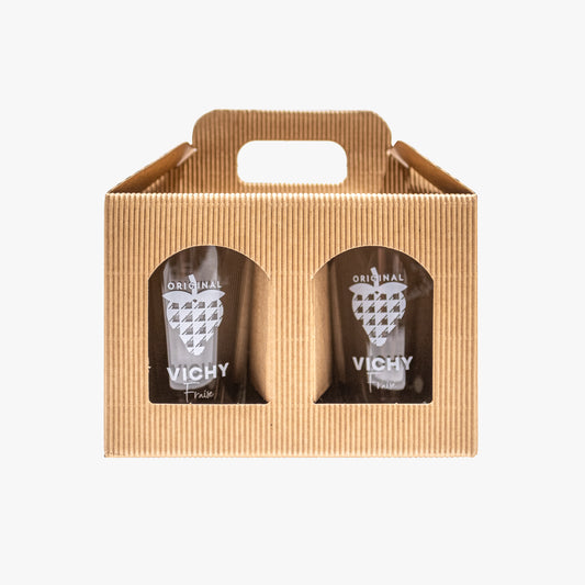 Duo - Verres Vichy Fraise